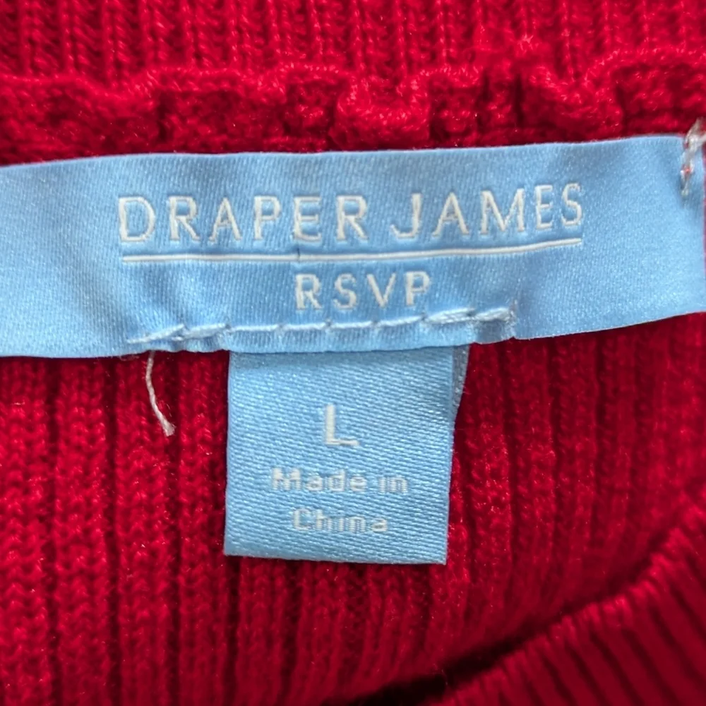 Draper James Women's Red Knit Dress Elegant Sweater Dress - Picture 6 of 8